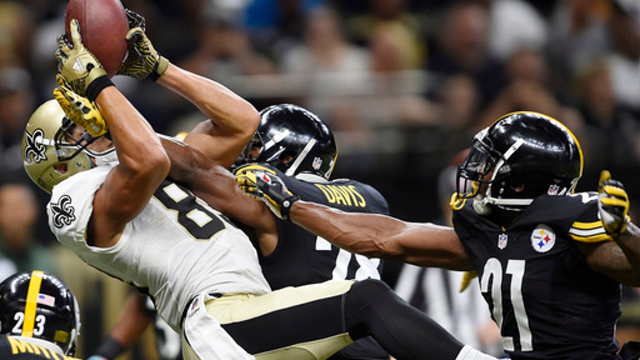 Brees enjoying chance to mold Saints' young receiver group
